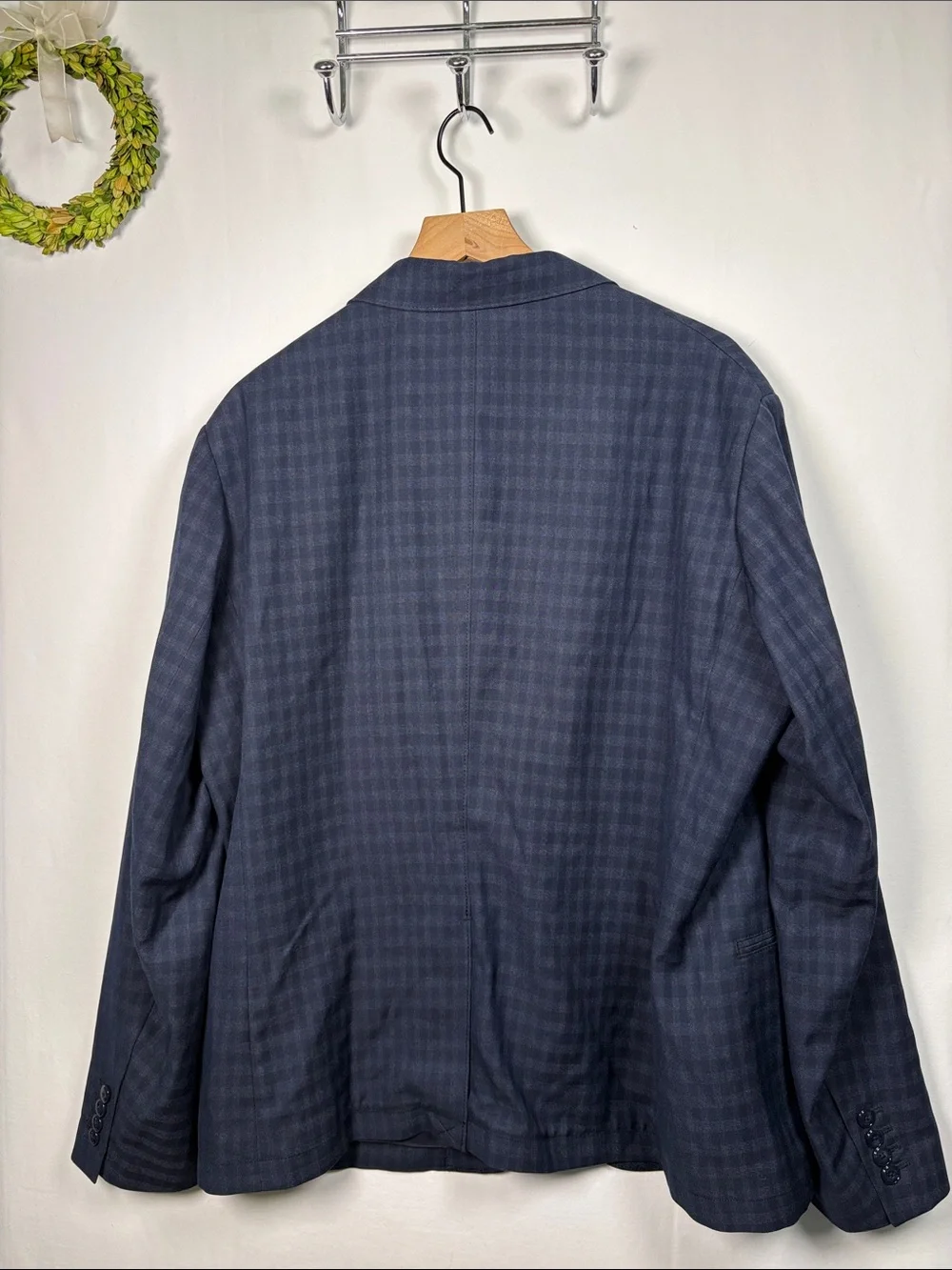 ARMANI EXCHANGE A/X New Men's Navy Grid Two Button Blazer size 46